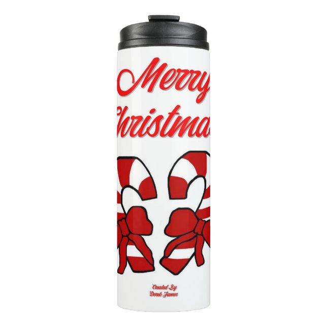 Weihnachtscreme-Canes Thermal Tumbler Thermosbecher (Vorderseite)