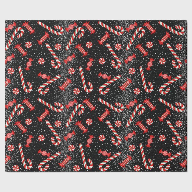 Weihnachtscreme Geschenkpapier (Saum)