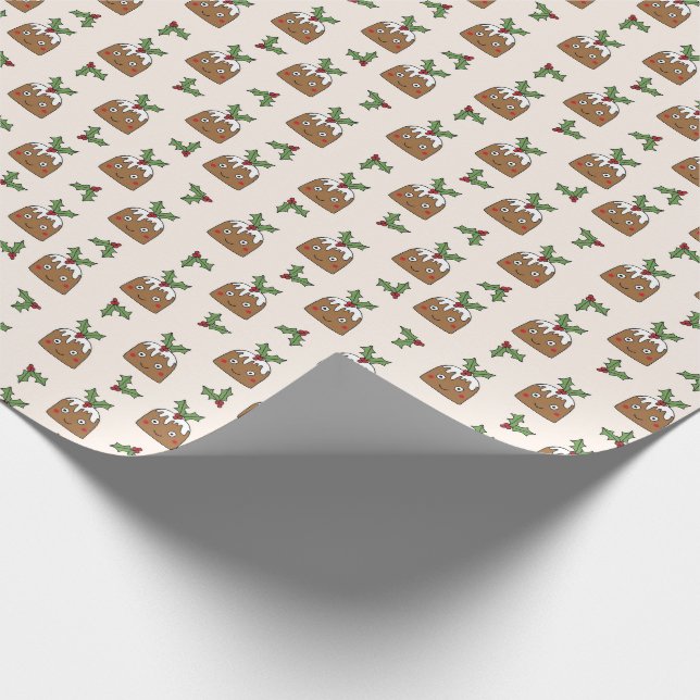 Weihnachtscreme Geschenkpapier (Ecke)