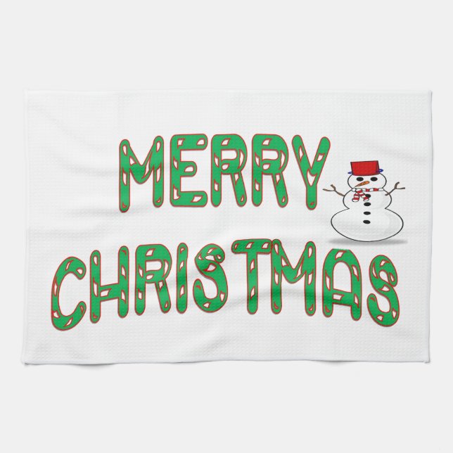 Weihnachtscreme Geschirrtuch (Horizontal)