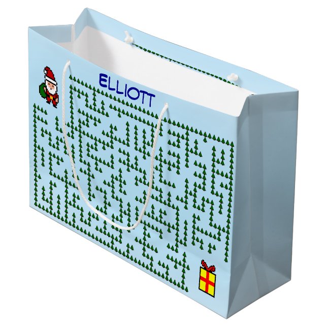 Weihnachtscreme Große Geschenktüte (Vorderseite Schrägansicht)
