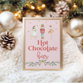 Weihnachtscreme Hot Chocolate Bar Pink Poster