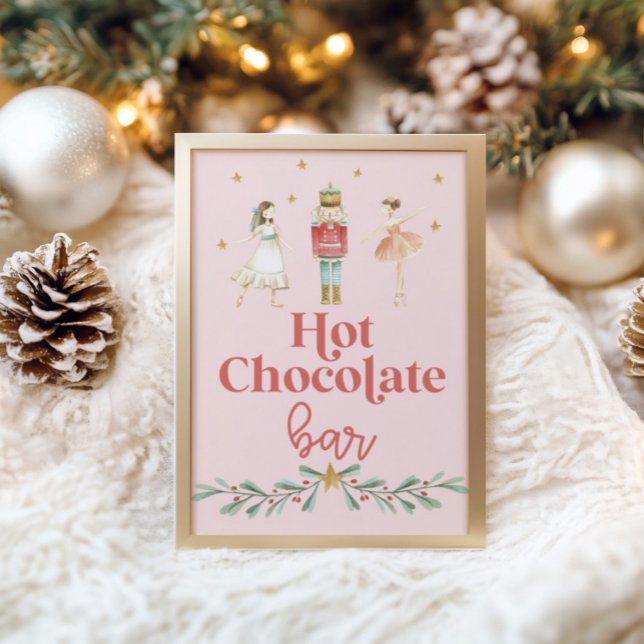 Weihnachtscreme Hot Chocolate Bar Pink Poster (Von Creator hochgeladen)
