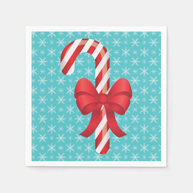 Weihnachtscreme mit Bow Serviette (Vorderseite)