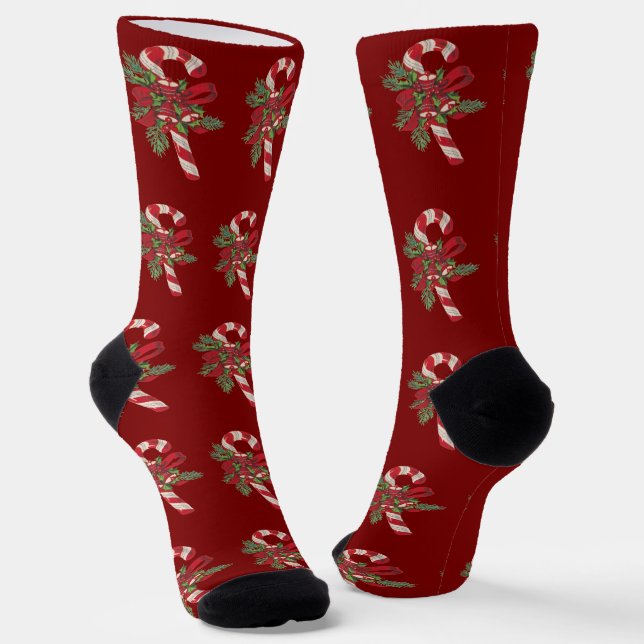 Weihnachtscreme mit dekorativem Band Socken (Gewinkelt)