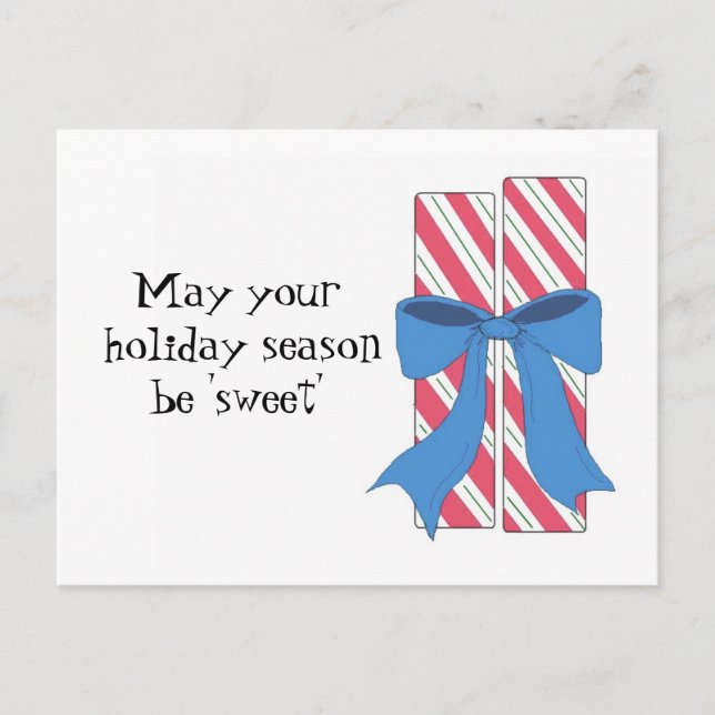 Weihnachtscreme mit süßem Sprichwort Feiertagspostkarte (Vorderseite)