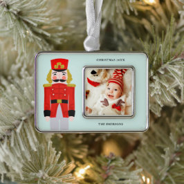 Weihnachtscreme Rahmen-Ornament Silber