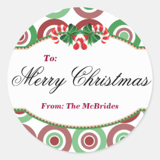 Weihnachtscreme Runder Aufkleber