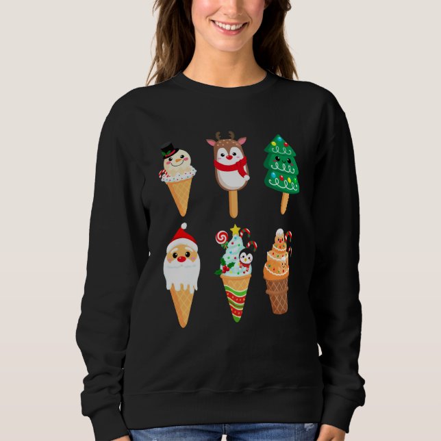 Weihnachtscreme Santa Friends Weihnachtskids X Sweatshirt (Vorderseite)
