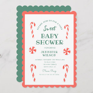 Weihnachtscreme Sweet Baby Dusche Einladung