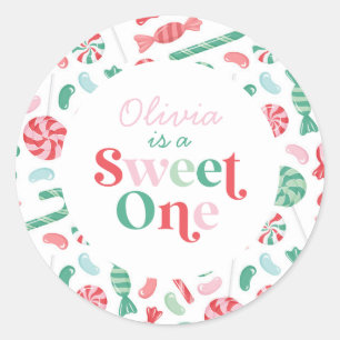 Weihnachtscreme Sweet One Runder Aufkleber