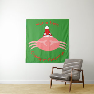 Weihnachtscreme-Tapestry Wandteppich