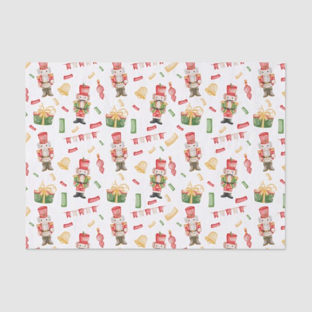 Weihnachtscreme und Dekorationen Seidenpapier (Vorderseite)