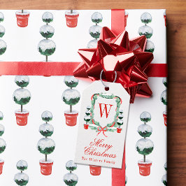 Weihnachtscreme-Wappen Geschenkanhänger