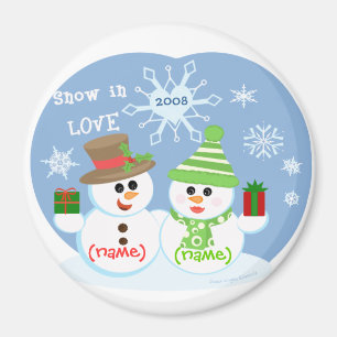 WeihnachtsCustom Snow Couple Magnet