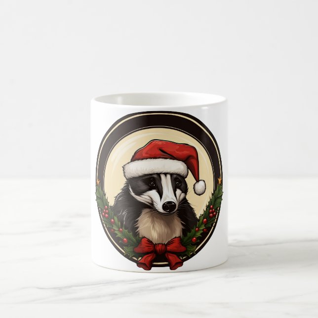 Weihnachtsdachse Kaffeetasse (Mittel)