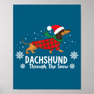 Weihnachtsdachshund Durch Den Schnee Wiener Hund S Poster