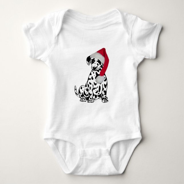 WeihnachtsDalmatiner Baby Strampler (Vorderseite)