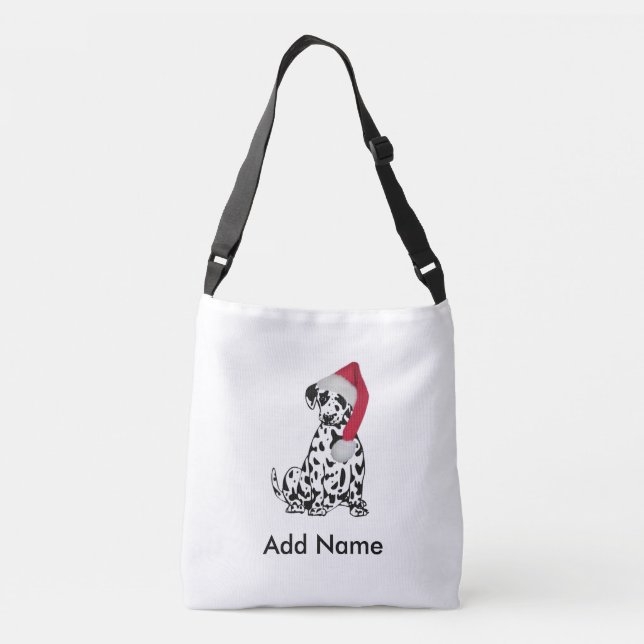 WeihnachtsDalmatiner Personalisiert Tragetaschen Mit Langen Trägern (Rückseite)