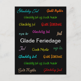 Weihnachtsdänische Glade Feriedage Feiertagspostkarte