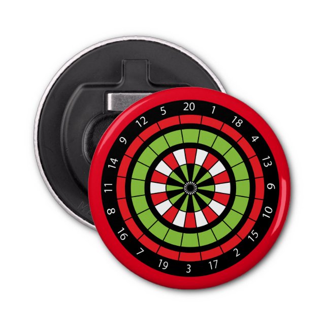 Weihnachtsdartboard Flaschenöffner (Vorderseite)