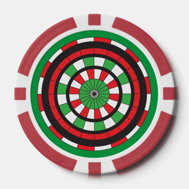 Weihnachtsdartboard Pokerchips (Vorderseite)