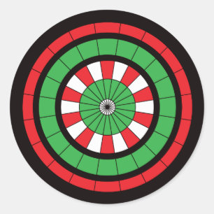 Weihnachtsdartboard Runder Aufkleber