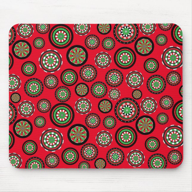 Weihnachtsdartboards Mousepad (Vorne)