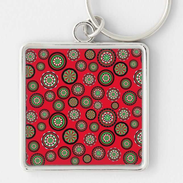 Weihnachtsdartboards Schlüsselanhänger (Vorne)