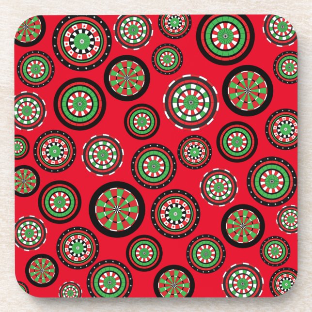 Weihnachtsdartboards Untersetzer (Vorderseite)