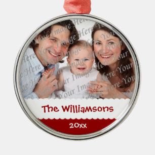 Weihnachtsdatierte Foto-Verzierung Ornament Aus Metall