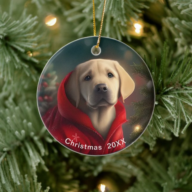 Weihnachtsdatum oder Foto hinzufügen Keramik Ornament (Baum)