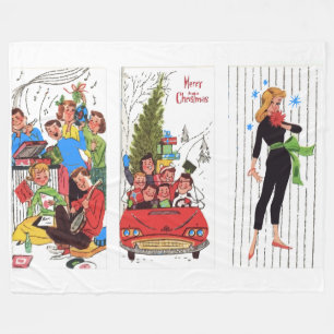 Weihnachtsdecke aus Rockabilly Fleecedecke