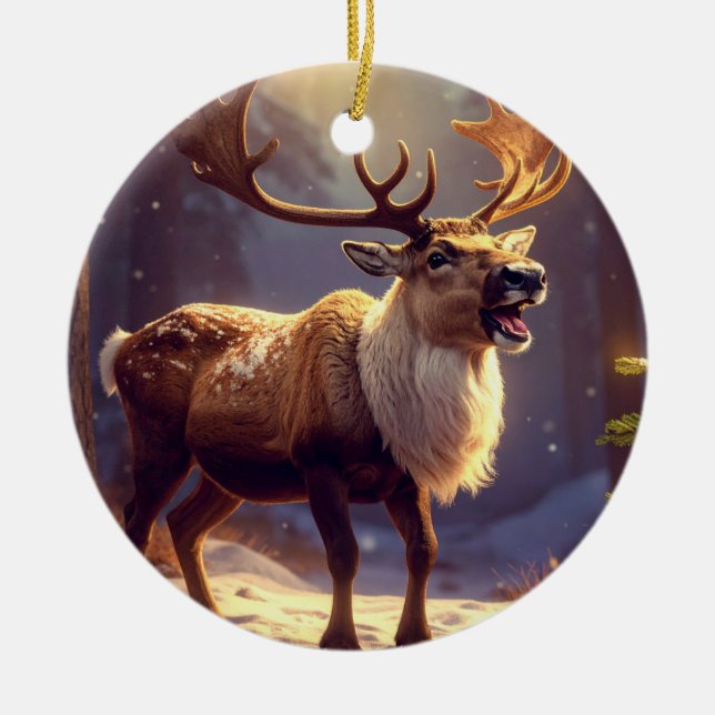 WeihnachtsDEIN ZU SANTAs HERZ Keramik Ornament (Vorne)
