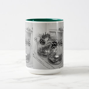 WEIHNACHTSDEKO KAVEE UND TEE-TASSE ZWEIFARBIGE TASSE