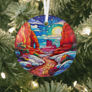 Weihnachtsdekor Arches Nationalpark Utah Außenbere Ornament Aus Glas