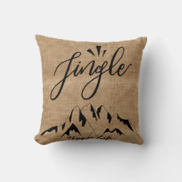 Weihnachtsdekor Hygge - Jingle Mountains Burlap Lk Kissen