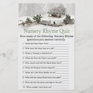 Weihnachtsdekor Kinderzimmer Rhyme Quiz Babydusche