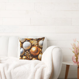 Weihnachtsdekor mit goldenen Bauern Kissen