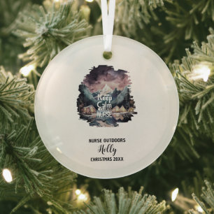 Weihnachtsdekor Nurse Outdoors Camp-Erlebnis Gesch Ornament Aus Glas