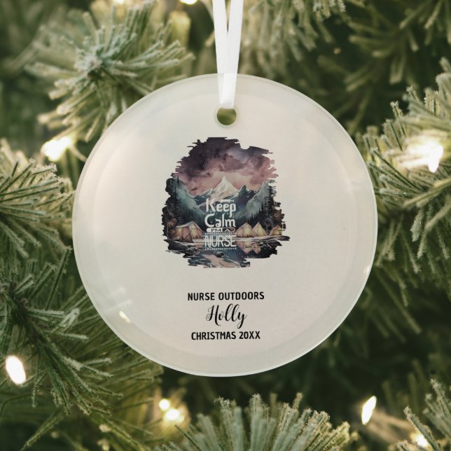 Weihnachtsdekor Nurse Outdoors Camp-Erlebnis Gesch Ornament Aus Glas (InSitu)