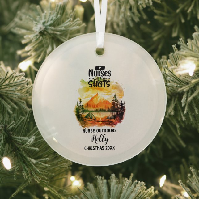 Weihnachtsdekor Nurse Outdoors Camp-Erlebnis Gesch Ornament Aus Glas (InSitu)