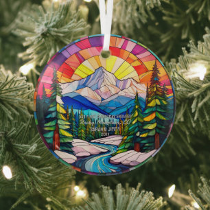 Weihnachtsdekor Rocky Mountain Colorado Verlobt Ornament Aus Glas