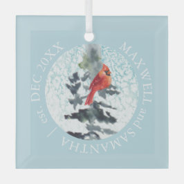 Weihnachtsdekor rustikal Custom Wedding Blue Ornament Aus Glas