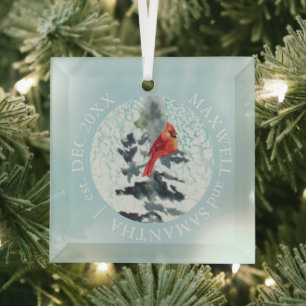 Weihnachtsdekor rustikal Custom Wedding Blue Ornament Aus Glas