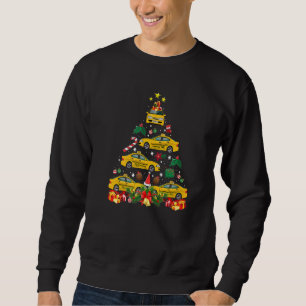 Weihnachtsdekor Taxi Auto Weihnachtsbaum Sweatshirt