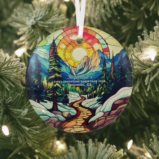 Weihnachtsdekor Yosemite California Erlebniswander Ornament Aus Glas (InSitu)