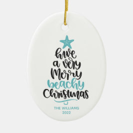 Weihnachtsdekoration am Strand Keramik Ornament