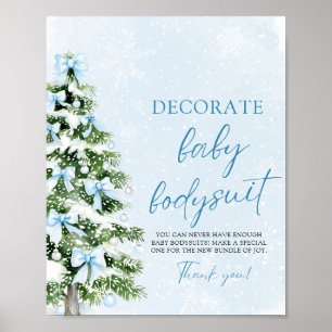 Weihnachtsdekoration Baby-Body Baby Shower Spiel Poster