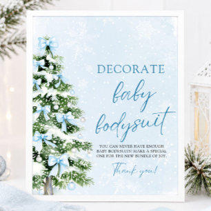 Weihnachtsdekoration Baby-Body Baby Shower Spiel Poster